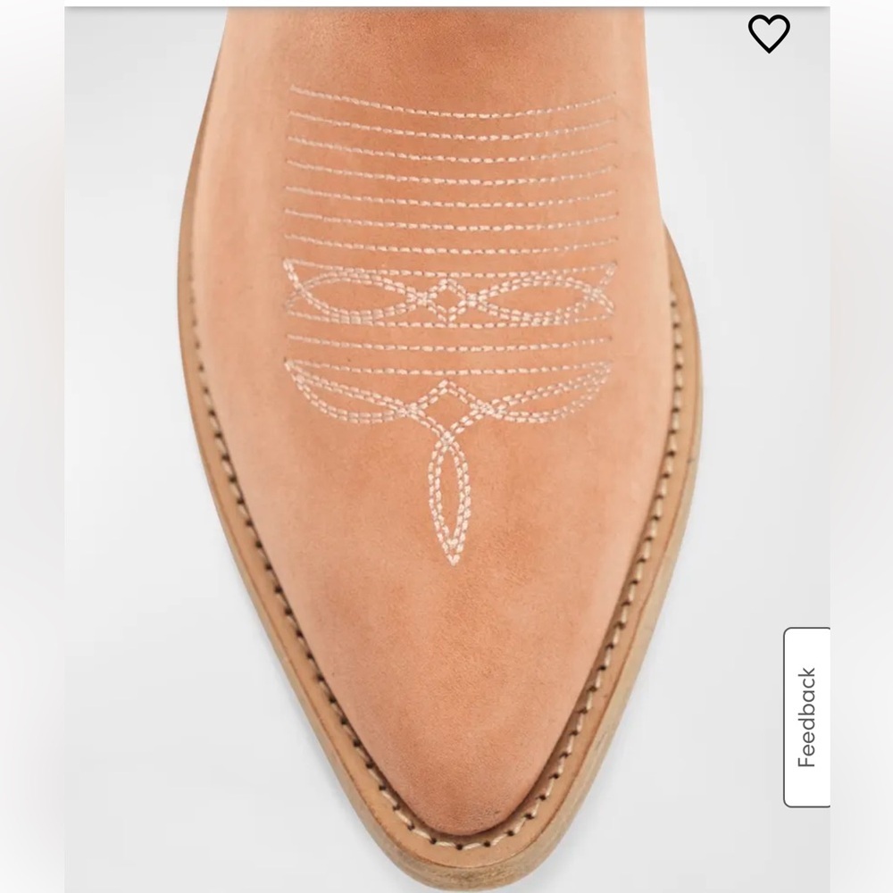 Stylish Tan Ankle Boots with Croc Detail - Picture 5 of 13